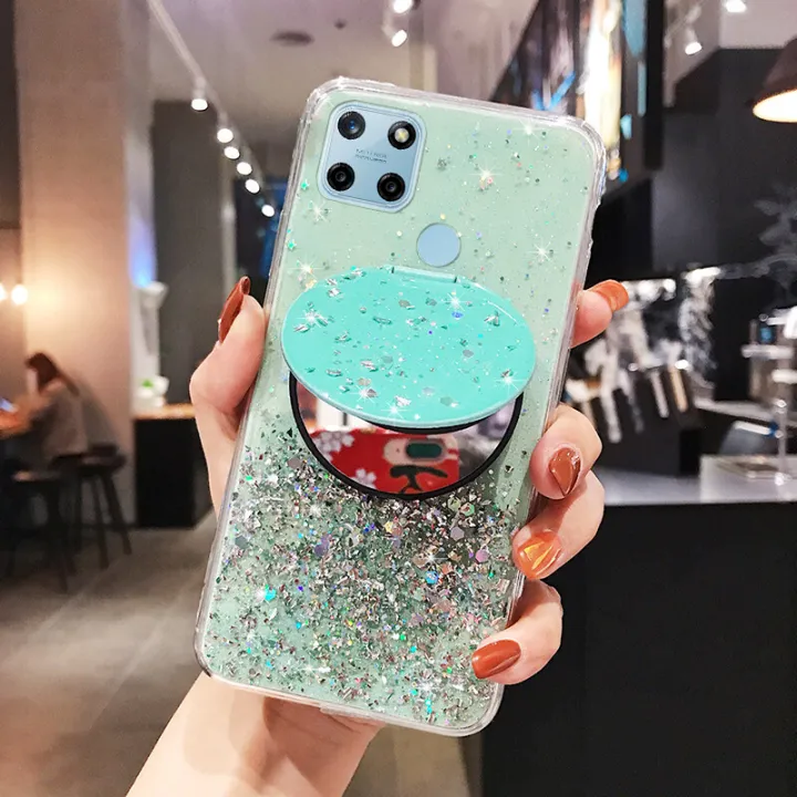 Phone%20case%20Realme%20C21Y%20Shiny%20Ring%20Case%20Glitter%20Soft%20Transparent%20Makeup%20Mirror%20Cases%20For%20Realme%20C21Y%20Back%20Cover%20Stars%20Moon%20Girls%20-%20Image%205