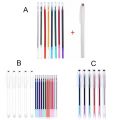 【Worth-Buy】 Needlework Stitch Sewing Accessories Stitch Marker Pens Fabric Markers Pencil Disappearing Pen Water-soluble Refill Erasable Pen. 