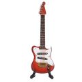 Miniature Guitar Toy, Comfortable Touch Miniature Musical Guitar Exquisite Shape Delicate Craftsmanship Hand Eye Coordination Exercise for Home Decoration. 