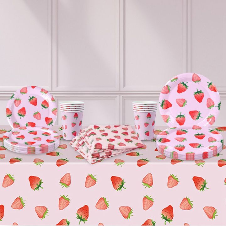 Strawberry%20Party%20Disposable%20Tableware%20Sets%20Picnic%20Pink%20Fruit%20Tool%20Gril%20Birthday%20Party%20Decorative%20Dessert%20Plastic%20Tableplates%20-%20Image%206