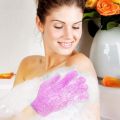 Solid Color Shower Bath Gloves Exfoliating Skin Wash Spa Massage Body Scrubber.