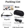 Head Glasses Magnifying Glass USB Rechargeable Monocle Glasses Magnifying Glass Led Watchmaker Repair Wearing Glasses Magnifier. 