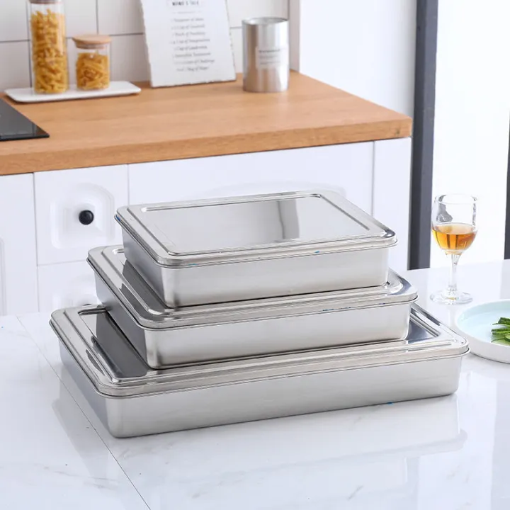 Tiramisu%20Disk%20Stainless%20Steel%20Plate304Extra%20Thick%20Flat%20Rectangular%20Plate%20Box%20with%20Cover%20Steamed%20Cake%20Baking%20Plate%20-%20Image%204