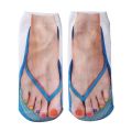 5 Pair Flip Flop Socks 3D Pattern Manicure Print Running Socks Women.