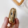 Electroplated Gold Earphone Case for Apple AirPods 1 2 Pro 3 AirPod Case Cute Plating Pearl Ornaments Keyring Soft Cover funda. 