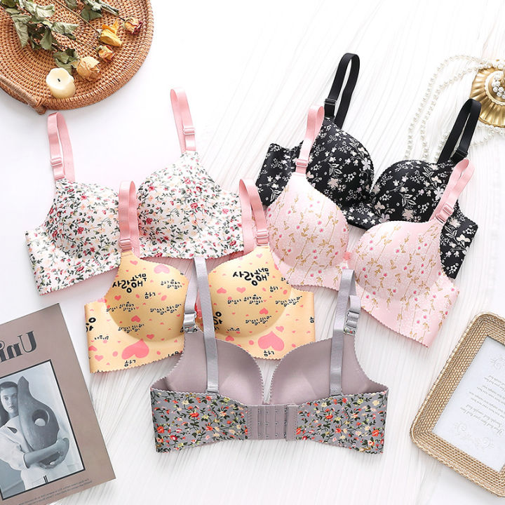 Women's%20Flowers%20Print%20Seamless%20Bra%20-%20Image%204