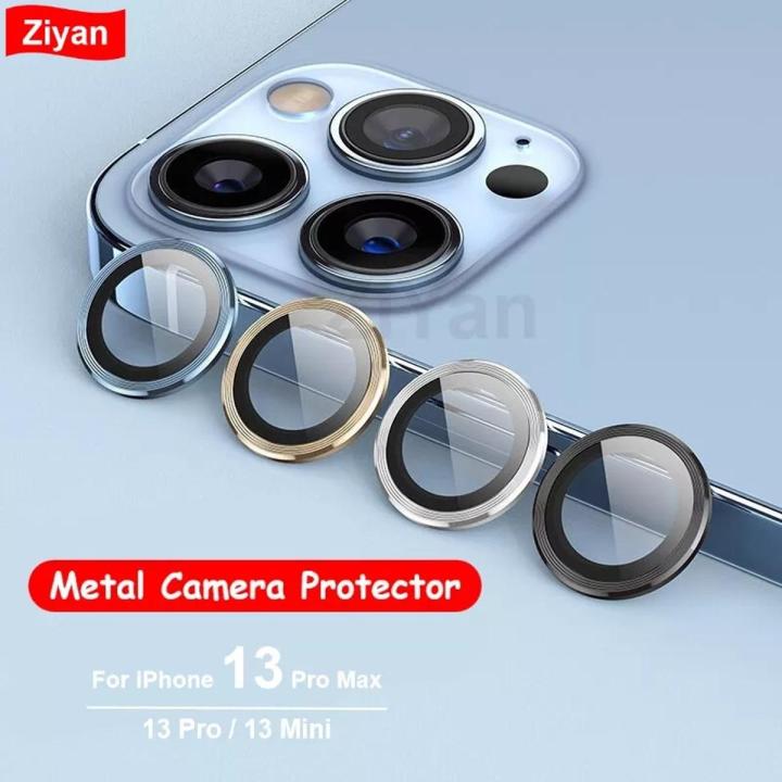 3-Pack For IPhone 13 Pro - IPhone 13 Pro Max Camera Lens Protector 9h Hardness Tempered Glass Metal Ring Camera Cover Ultra Hd Anti Scratch Iphone 13 Pro M