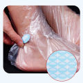 100Pcs Disposable PE Empty Gloves Foot Covers Transparent Shoes Cover Paraffin Bath Exfoliating Foot & Hand Mask Therapy Bags Serum Free Empty Foot Covers Huiye.