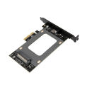 Aihome Transfer Card Extender Adapter Converter U.2 to PCI-E X4 Riser Card 3.0 SFF-8639 to SSD Extension Adapter SSD SATA Card. 