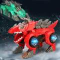 Transforming Dinosaur Car Toy with LED Lights Creative Play Dino Transform Toys for Girls Boys Age. 
