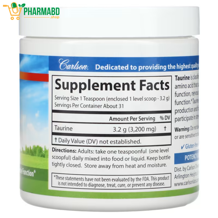 Carlson%20-%20Taurine%20Powder,%20Free-Form%20Amino%20Acid,%20Support,%20Nerve%20Health%20&%20Muscle%20Function,%20100%20Grams%20-%20Image%202