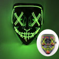 Cosplay Halloween Purge Mask Glowing Neon Led Mask Masque Masquerade Party Masks Flashing In The Dark Costume Accessories. 