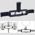 Three-position Fixed Bracket Multi-camera Live Stand Mobile Phone Mount for GoPro Hero SJCAM AKASO DJI EKEN Xiaomi Fill Light.