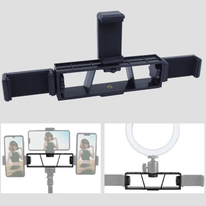 Three-position%20Fixed%20Bracket%20Multi-camera%20Live%20Stand%20Mobile%20Phone%20Mount%20for%20GoPro%20Hero%20SJCAM%20AKASO%20DJI%20EKEN%20Xiaomi%20Fill%20Light%20-%20Image%202