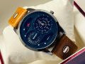 New Leather Analog Sports Watch for Men -  with a round shape and a pu leather strap with men's standard size. 
