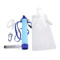 Outdoor Water Filtration Survival Water Filter Straw Water Filtration System Drinking Purifier For Emergency Hiking Camping.
