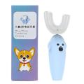 MVIA Cute 2-12 Years Old Baby Kids Soft Silicone Head Waterproof Ultra Sonic Electric U-shape Toothbrush Oral Care Teeth Cleaner Children Silicone Toothbrush.