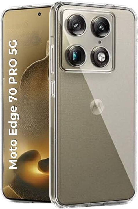TPU Case for Motorola Moto Edge 70 Pro Phone Case Clear with Built-in Camera Lens Protector Thin Transparent Protective Back Cover Soft Flexible Bumper Hybrid Silicone Case