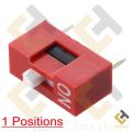 3Pcs 1 Position DIP Switch 2.54mm Pitch Horizontal DIP Switch One Single Positions Piano Type Dial DIP Slide Switch For Electronics Circuit PCB. 