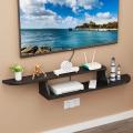 FANTASY Floating TV Stand Wall Mounted Media Console Entertainment Storage Shelf Set-top Box Stand Hanging Wi-Fi Router Storage Wall Mount Shelves.