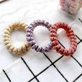 Women's Spiral Hair Ties Telephone Wire Cord Girl Hair Ring Elastic Head Bands Rubber Band Scrunchies Ladies Headwear Sweet Korean Large Spring Summer Thickened Stretchy Children Durable Tie Hair Tool Hair Accessories.