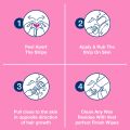 Veet Wax Strips for Bikini Line & Underarm, 16 One-Side Strips (2 Strips Patched Together X 8) & 4 Perfect Finish Wipes for Long Lasting Smoothness, Sensitive Skin, Made in France. 