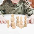 Wooden Sorting Stacking Balancing Stone Montessori Building Blocks Stacking Game for Children. 