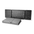 Bluetooth-Compatible Keyboard Foldable Keyboard Type-C Rechargeable 81 Keys Touchpad Keypad for IOS Android Windows Tablet Phone.