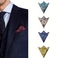 Luxury 1Pcs Rumal Paisley Silk 23x23cm Hankies Men's Pocket Square Handkerchiefs For Men Suit Wedding Party Suit Accessories. 