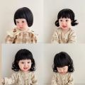 Fashion Cute 0-2Y Newborn Kids Bebe Headwear Hair Accessories Photograph Props Children Baby Girl Curly Wig Hat Cap Hairpiece.