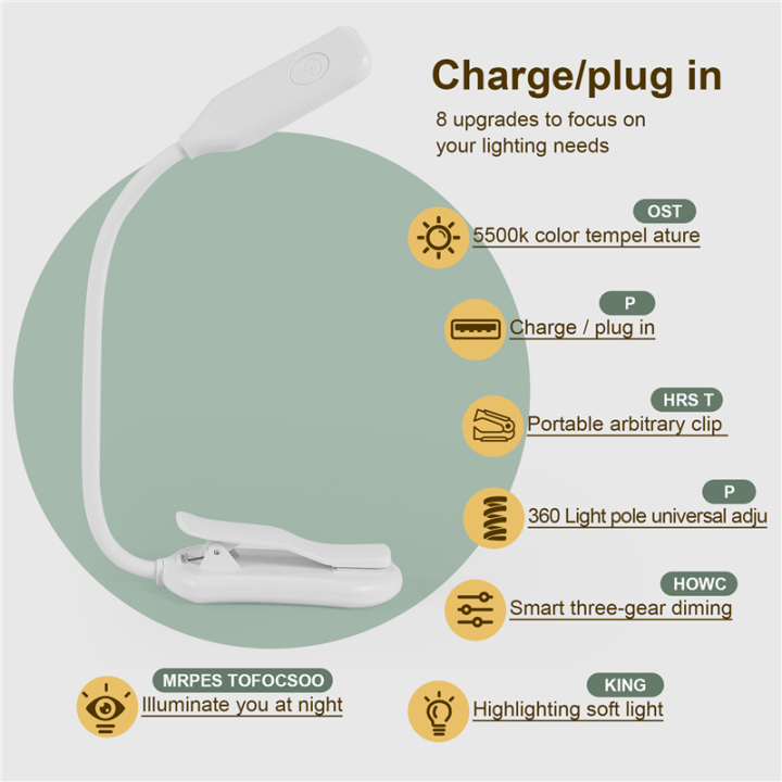 Book%20Light,%20Reading%20Light%20with%203%20Colors,%20Book%20Light%20for%20Reading%20in%20Bed%20Rechargeable%20Reading%20Lights%20for%20Books%20White%202Pcs%20-%20Image%202