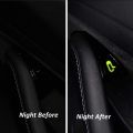 8Pcs/Set for Tesla Model 3 Car Door Open Exit Sticker Luminous Button Sticker Kit. 