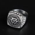 Stainless Steel Men's Ring Tau Gamma Phi Fraternity Ring with Rhinestone Size 6-13. 