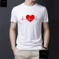 WHITE Casual Short Sleeves T-Shirt For Men.