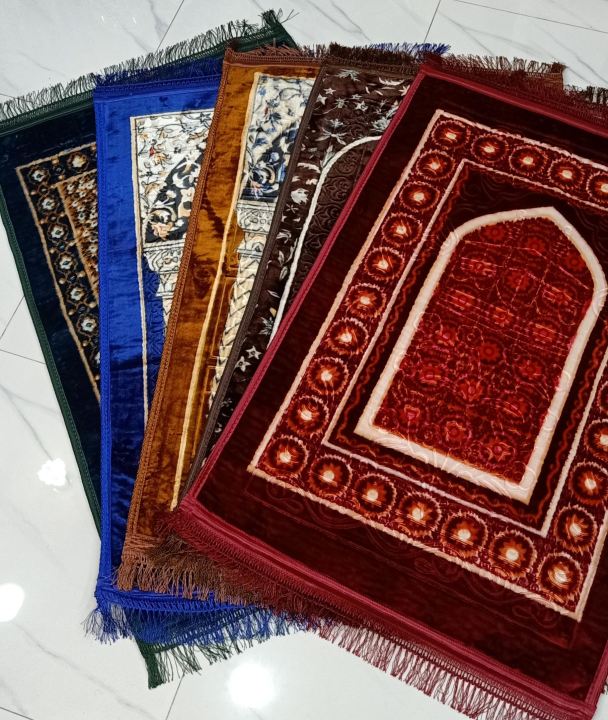 China%20Prayer%20Mat%20(Jaynamaz)%20-%20Extra%20Soft%20Velvet%20Mixed%20Green,Red,Silver,Golden,Chocolate,Blue,Marron,%20colours%20Form%20Suba%20International%20-%20Image%203