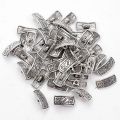 【beauty code store】20Pcs Silver Color Rectangle Button Be applicable Shirt Neckline Cuff Pants Manual Jewelry Accessories.