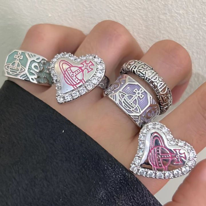 Barbie color love!Sweet and cool babes bow black patchwork pink open ring