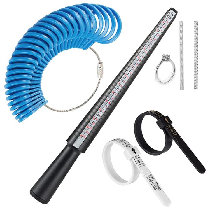 JAERBEE Ring Size Measuring Tool Set, Ring Mandrel Ring Sizer Gauge, Ring Sizing Stick and Ring Gauge for Finger Jewelry Making