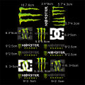 A01 Racing For Monster Energy Stickers Logo Helmet Bike Decals Set For Motogp. 