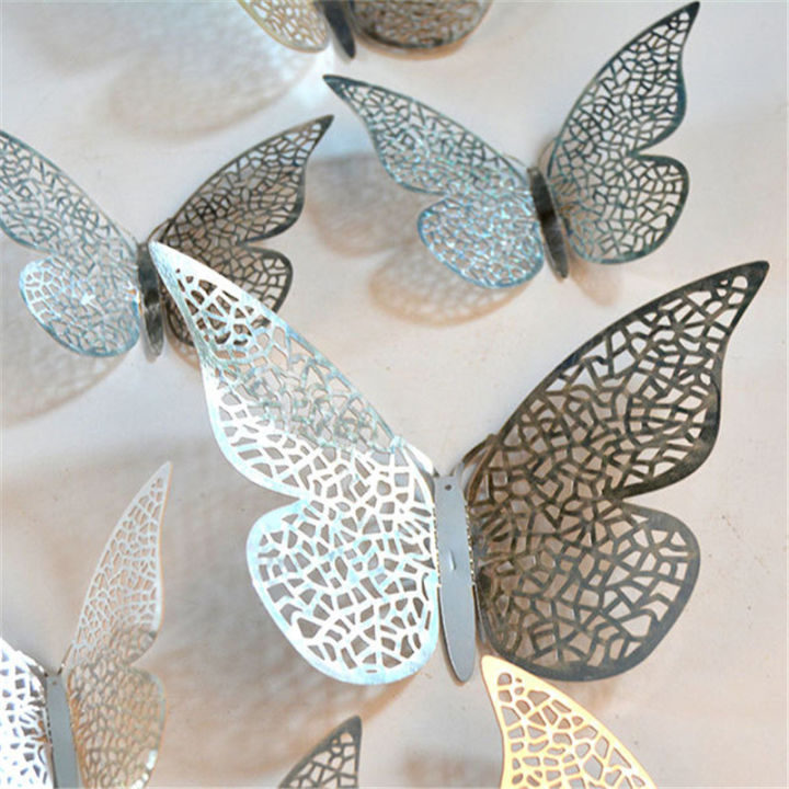 12Pcs%203D%20Butterfly%20Wall%20Sticker%20Art%20Decal%20Room%20Party%20Wedding%20Decoration%20-%20Image%202