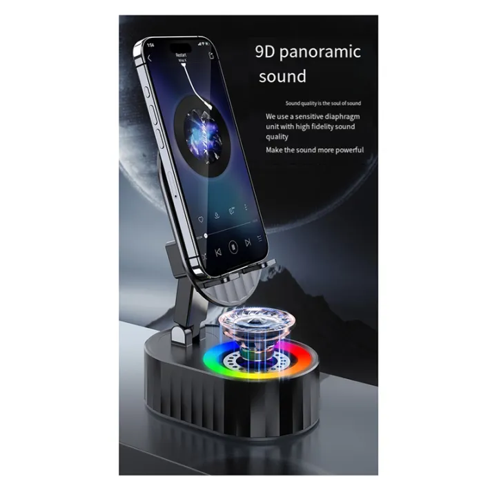 3-In-1%20Phone%20Holder%20Inductive%20Bluetooth%20Speaker%20Holder%20360%C2%B0Rotating%20Folding%20Lifting%20Charging%20Treasure%20Holder%20Black%20-%20Image%2010