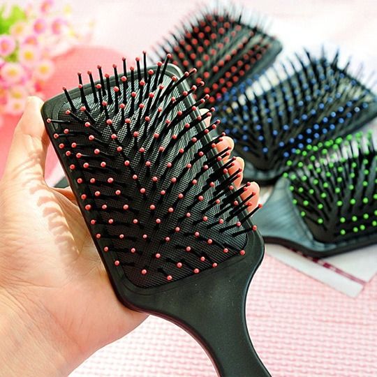 Professional Paddle Hair Brush Comb Black Color For Men And Women