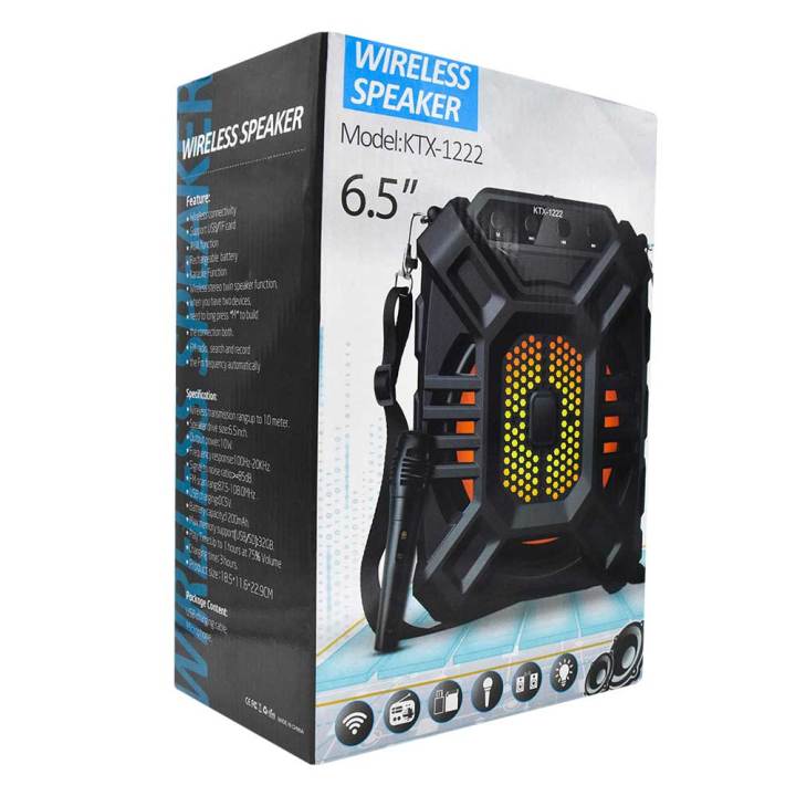karokee%20Microphone%20gts-1222%20Portable%20Wireless%20Speaker%20MicroSD%20Card%20Pendrive%20FM%20Supported%20Big%20Bass%20-%20Bluetooth%20Speaker%20-%20Image%205