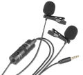 Boya BY-M1DM (Official 2Y Warr) Dual Omni-directional Lavalier Microphone with free tea shirt. 