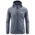 Summer Men Hiking Fishing Cycling Hooded Gym Sport Windbreaker Ultra Light Coat Men Outdoor Quick Dry Sun-Protective Thin Jacket.