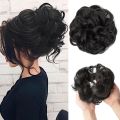 Synthetic Hair Bun Extensions Messy Curly Elastic Hair Scrunchies Hairpieces Synthetic Chignon Donut Updo Hair Pieces for Women. 