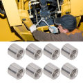 Threaded Sleeve Rod, M10x1.5 10 Pcs L13mm Round Connector Nut 304 Stainless Steel for Pipeline Maintenance.