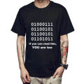 XIN YI Men's high quality 100% cotton cool programmer men T shirt funny 010101 men T shirt o-neck code men t-shirt tee shirts.