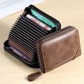 Anti-theft brush men's business card holder, anti-demagnetization, multi-card card holder, driver's license, small female card holder, large-capacity wallet. 