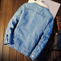 Sunnyheart Denim Jacket Single  Pockets Jean Winter Jackets For Men. 